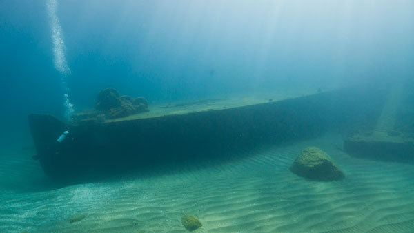 Barge 12 wreck underwater