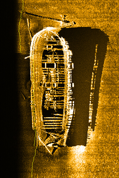 Side scan image of e.b. allen