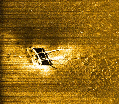  sonar image of a shipwreck