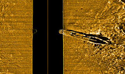 sonar image of a shipwreck