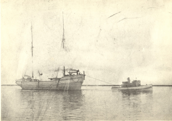 Historic image of the wooden vessel Harvey Bissell